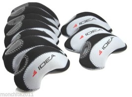 Us! Adams Golf Idea Iron Head Covers 10pcs Set BLACK/GREY Color Headcover Club - £15.56 GBP