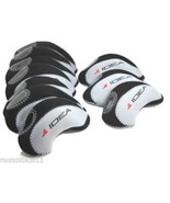 US! ADAMS Golf IDEA Iron Head Covers 10pcs Set  BLACK/GREY Color Headcov... - £15.72 GBP