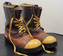 Vintage Men&#39;s Sorel Sentry Kaufman Work Safety Steel Toe Duck Boots Size 8 - £33.78 GBP