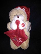 Baby&#39;s First Christmas Plush Bear Prayer Doll Wearing Christmas Hat 11 IN - £43.35 GBP