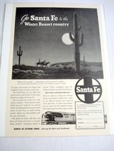 1948 Ad Santa Fe Railroad Winter Resort Country - £7.06 GBP