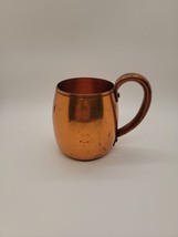Vintage Solid Copper Mug Cup West Bend Aluminum Co. Metal 3.5&quot; Small Dents - £9.34 GBP