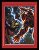 Iron Man vs Thor Framed 11x14 Marvel Masterpieces Poster Display  - £27.21 GBP
