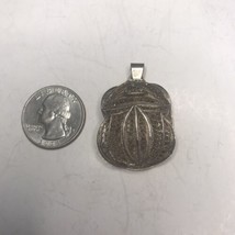 Vintage Filligree Sterling Scarab Pendant - $32.71