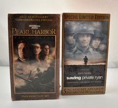 VHS Double Sets: Saving Private Ryan Ltd Edition+Pearl Harbor 60th Anniv... - £9.60 GBP