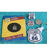 ROUTE 66 - COLLECTABLE ITEMS LOT - SILVER CHARM, KEY CHAIN &amp; PINS - NEW ... - $6.72 CAD