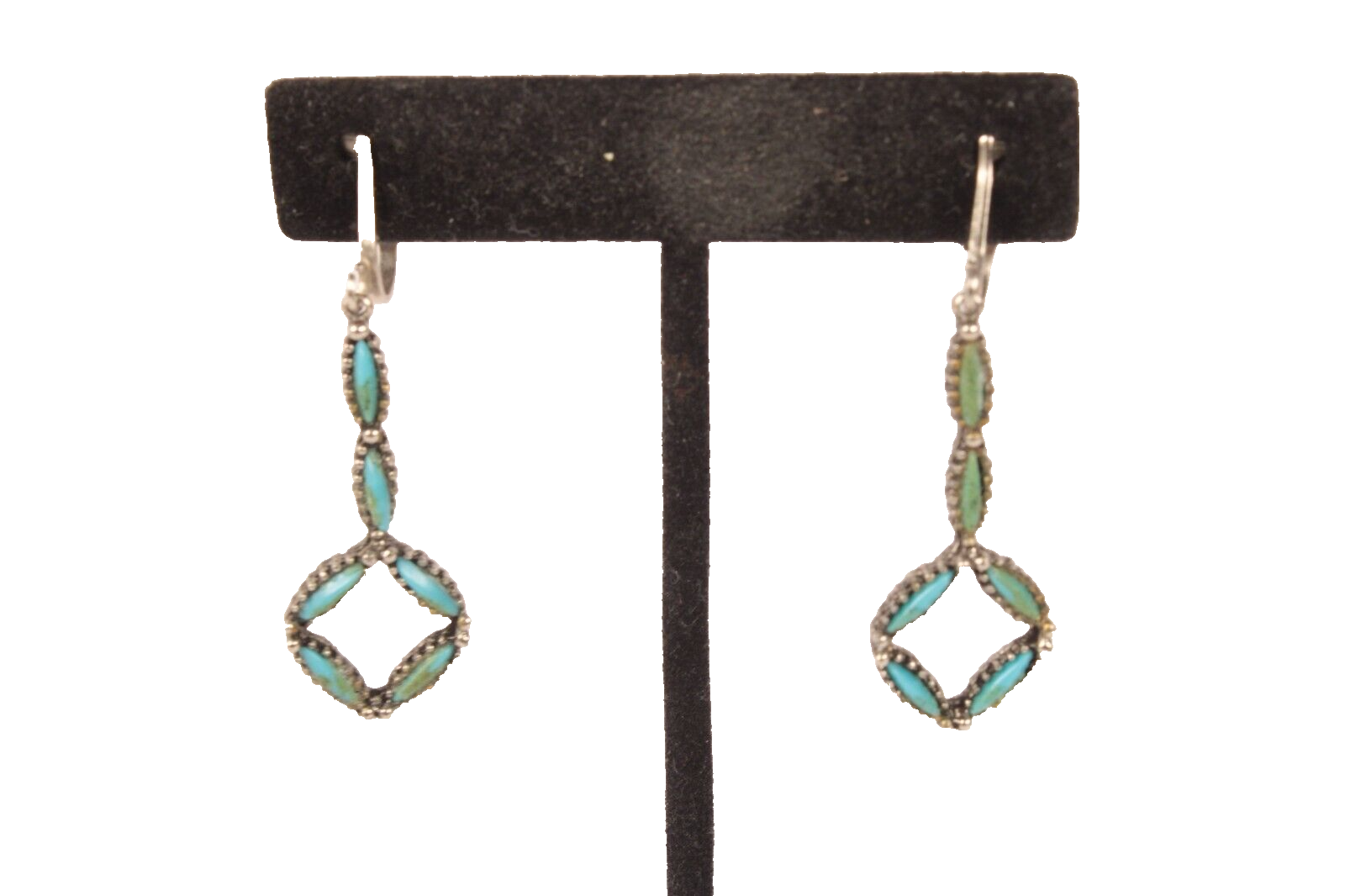 Primary image for Vintage Clip On Earrings Faux Turquoise and Silver Tone