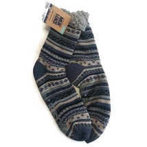 MUK LUKS Mens Cabin Socks L/XL Shoe Size 11/13 Blue Multi-Color Warm and... - £16.57 GBP