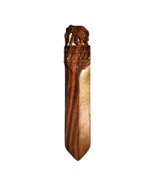 Wooden Hand Carved Letter Opener w/ Elephant on Top 7 Inch - $17.75