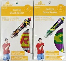 Celebrate Easter Giant Rocket Foil Balloon throwing gliding glides up to 30&#39; - £10.50 GBP