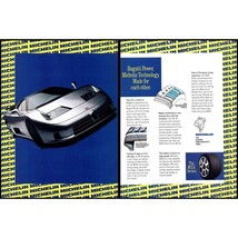 1995 Michelin Tires Bugatti EB110 Supercar 2 Page Vintage Print Ad Wall Art - £8.20 GBP