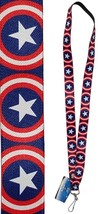 Marvel Captain America Shield Logo LANYARD (1in Wide 22in Long) - £5.53 GBP