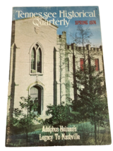 Book Tennessee TN Historical Quarterly Spring 1974 Adolphus Heiman Nashville - £10.16 GBP