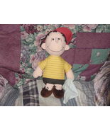 12&quot; Snoopy LINUS Vintage Plush Doll With Baby Blue Blanket - $83.65 CAD