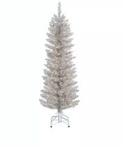 Holiday Time 4ft Pre-Lit Rose Gold Tinsel Christmas Tree, Rose Gold, 4&#39;,  - £31.93 GBP