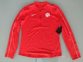 Nike Womens Clemson Tigers Dry Long Sleeve Half Zip Top Sz M Orange NWT - £19.32 GBP