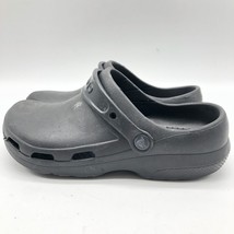 CROCS solid black no holes clog shoes sz 7 men/9 women - $24.75