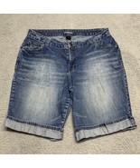 Lane Bryant Shorts Women Size 18 Stretch Distressed Hi-Rise Denim Jean C... - $25.94 CAD