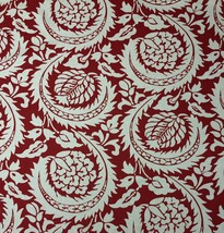Lacefield Designs Lisbon Lipstick Red Danish Linen Floral Fabric By The Yard - £7.06 GBP