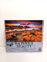 Natures Beauty VESTVAGOY Norway Lake Sunset Puzzle 500 Piece 11inX18.25i... - $10.85