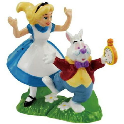 Primary image for Disney Alice In Wonderland w/ White Rabbit Ceramic Salt & Pepper Shakers Set NEW