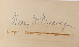 Sec. of War Cabinet Harry H. Woodring autograph  - £39.33 GBP