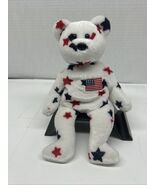 Glory Bear patriotic  Rare Ty Beanie Baby Babies Fourth Of July - $12.86
