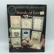 Words of Love CROSS MY HEART Inc. CROSS STITCH LEAFLET Book Vintage AS I... - $5.86