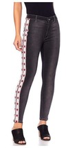  NWT Sheryl Crow 614017 Star Print Side Stripe Black Skinny Jeans - £23.94 GBP