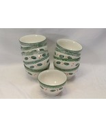 Montgomery Ward Holly Christmas Soup Bowls 5-1/4&quot; Lot of 10 Xmas - $594.07 MXN