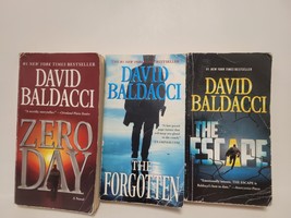 David Baldacci John Puller Book Lot - Zero Day, The Forgotten, The Escape - £4.62 GBP