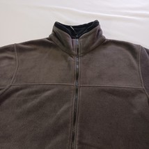 Landway Men's Brown Full Zip Pockets Fleece Jacket Size Medium Measured Chest 47 image 8