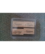Vintage 2005 Stampin Up Season by Season Set of 4 Stamps in Plasric Case - $26.00