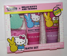 Hello Kitty Friend Bath Time Set Easter Peeps Body Wash Bubble Bath Bomb... - $11.60