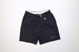 Vintage 90s Champion Mens XL Faded Spell Out Above Knee Heavyweight Shorts Black - £46.79 GBP