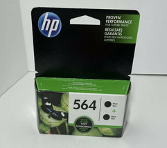 NEW IN SEALED PACKAGE Genuine HP 564 ink cartridges black 2 Pack - $18.69