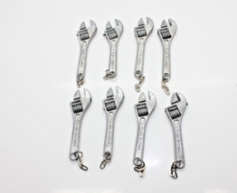 Lot Of 10 Miniature 2.50" Adjustable Wrench Tool Keychain Xmas Ornament - $15.87