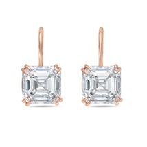 Diana M Jewels 10.00 Cts Lab Grown Asscher Diamond Drop Earrings Size One Size - $99,736.59 MXN