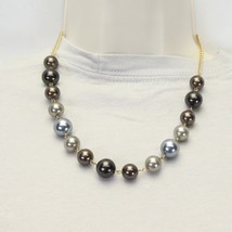 Sarah Coventry 1974 Umber Tones Faux Pearl Necklace 20&quot; Long - $16.65