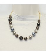 Sarah Coventry 1974 Umber Tones Faux Pearl Necklace 20&quot; Long - $23.36 CAD