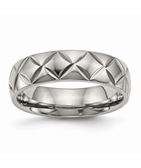 Men&#39;s Titanium 6mm Diamond Cut Band - €84,94 EUR