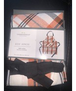 Chef Apron Plaid Orange Black White By Threshold New Gift Cotton Tie Bac... - £11.79 GBP