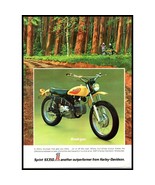 1972 Harley Davidson Sprint SX350 Motorcycle Vintage Print Ad Dirt Road ... - $10.97