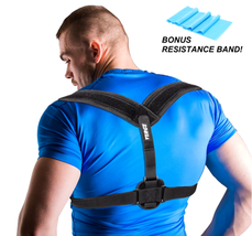 Back Support Posture Corrector Adjustable Clavicle Pain Shoulders Brace 28 - 48&quot; - £10.38 GBP