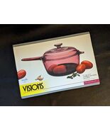1994 Corning Vision 2.5 L Qt Cranberry Non Stick Sauce Pan Lid USA Box NEW - $2,298.68 MXN