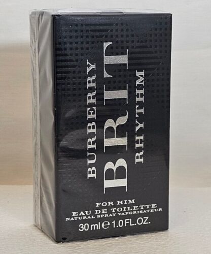Primary image for Burberry Brit Rhythm For Men 30ml 1.0oz Eau De Toilette Spray Discontinued.