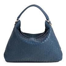 Handmade Woven Original Blue Leather Bag - £201.81 GBP