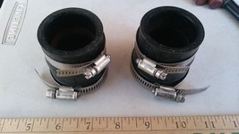 7XX83 PAIR OF NO-HUB CONNECTORS: 1-5/8&quot; ID BY 1-3/4&quot; ID, GOOD CONDITION - £7.33 GBP