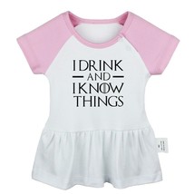 I Drink And I Know Things Tyrion Lannister Baby Girls Dress Toddler Clothes Tops - £10.42 GBP