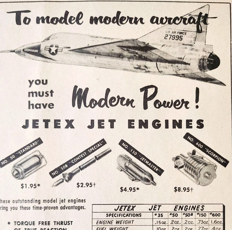 1974 Jetex Jet Engines Airplane Model Supply Advertisement Aviation Kits... - $19.99